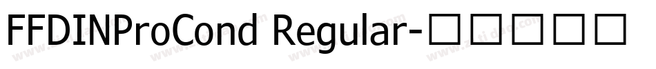 FFDINProCond Regular字体转换